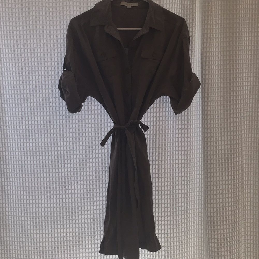 Grey shirt dress